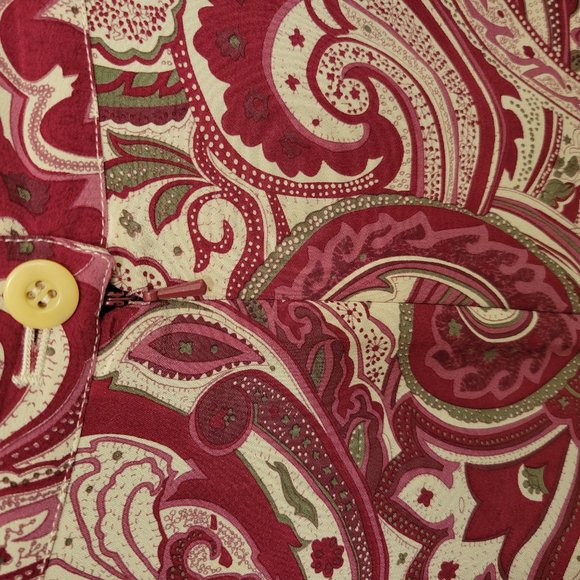 100% Silk Paisley Skirt (mid-calf) by Andrea Vaccaro Woman, size 24 - Picture 2 of 5